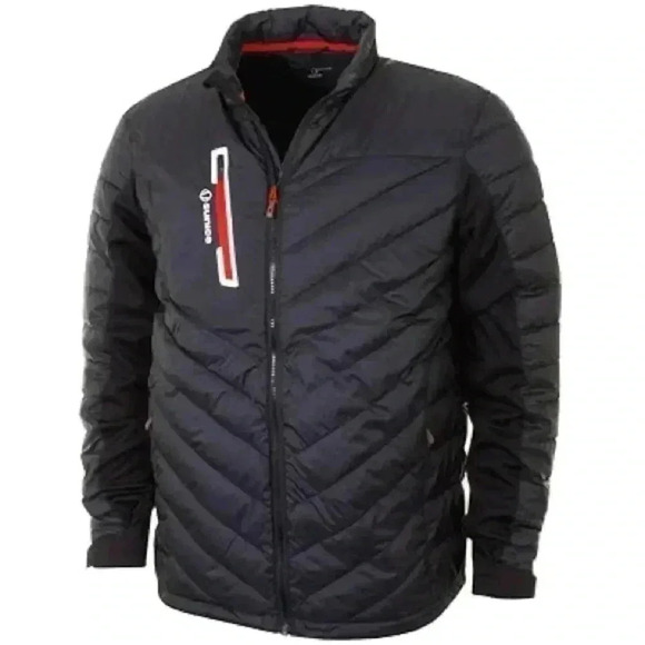 [XL] Sunice Franz 3M  Thermal Featherless Insulated Stretch Jacket Black/Red - Picture 1 of 13